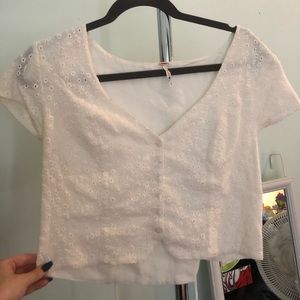 NWOT free people white corset back top